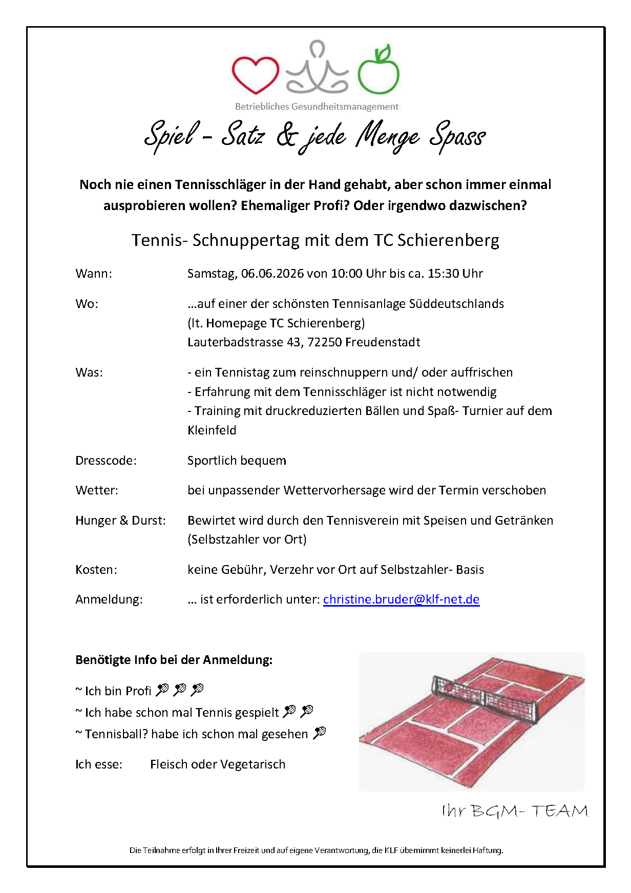 Krankenhaus meets Tennis