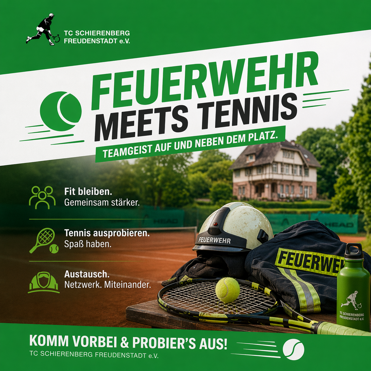 Feuerwehr meets Tennis
